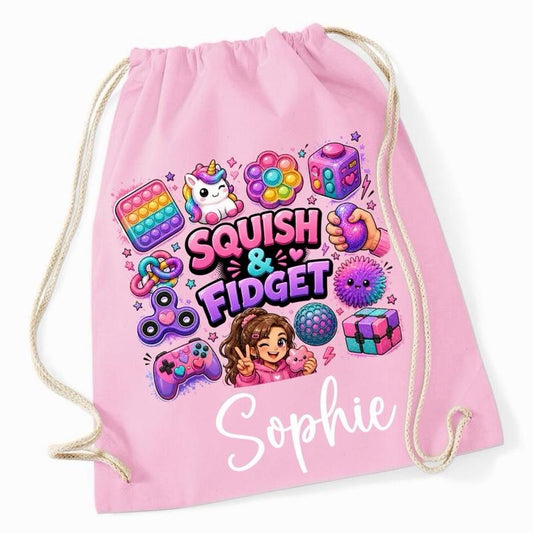 Personalised Born to Squish Gym Bag - Various Colours