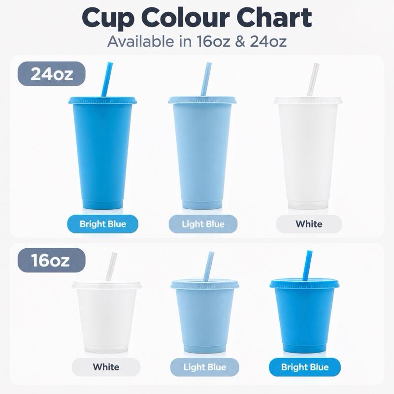 Personalised Football Cold Cups - 16oz and 24oz cups - choose skin tone hair and eye colour