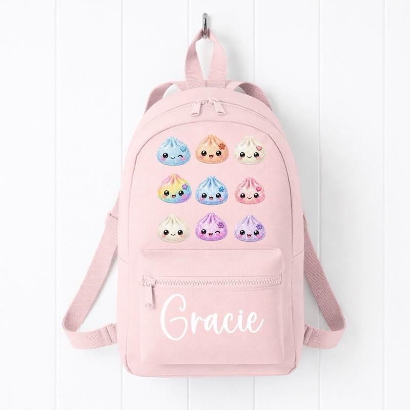 Personalised Pastel Dumpling Cartoon Backpack Set Backpack kids children’s bag backpack