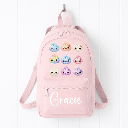 Personalised Pastel Dumpling Cartoon Backpack Set Backpack kids children’s bag backpack - Me And You You And Me Co 