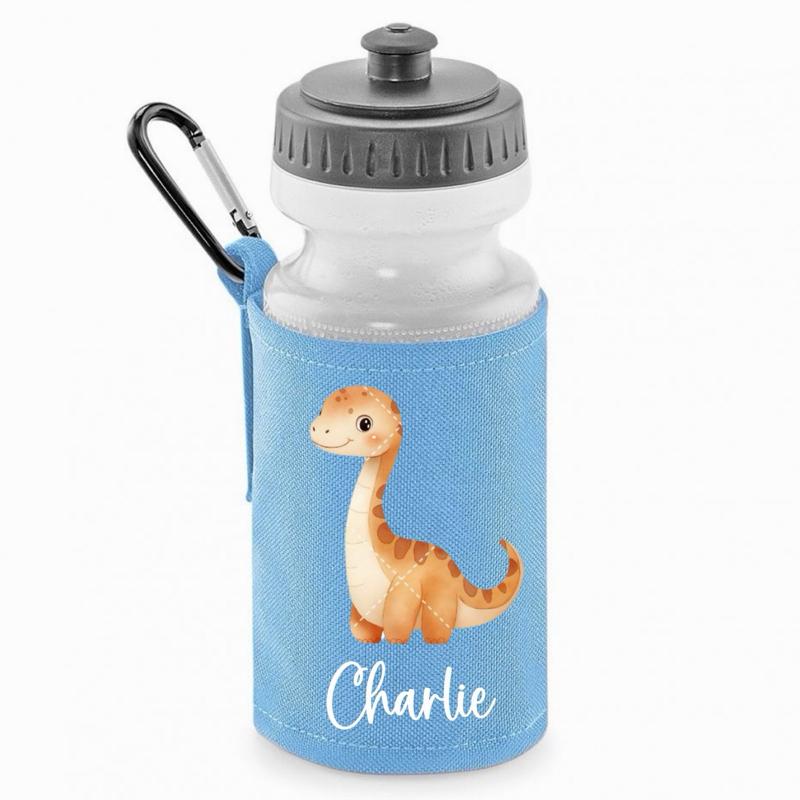 Personalised Dinosaur Water Bottle - various colours and dinosaurs to choose from - Me And You You And Me Co 