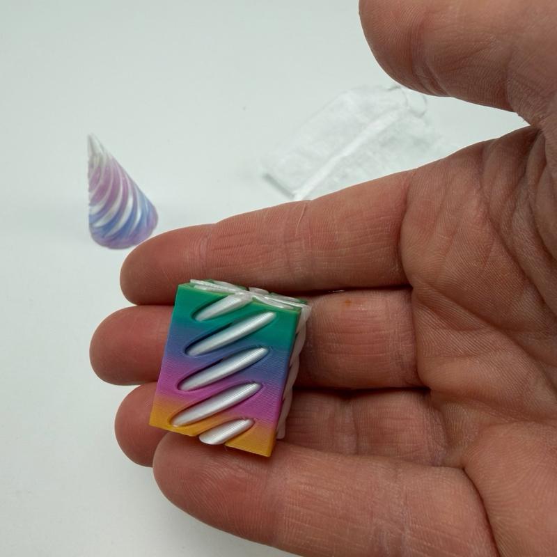 4 Pack 3D Printed Fidget Twisters – Assorted Designs in Gift Pouch