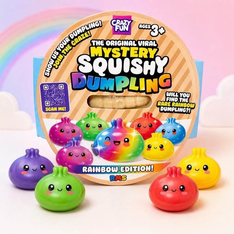 RMS Squishy Dumplings The ORIGINAL Viral Dumplings Bao Buns by Crazy Fun - Rainbow Edition