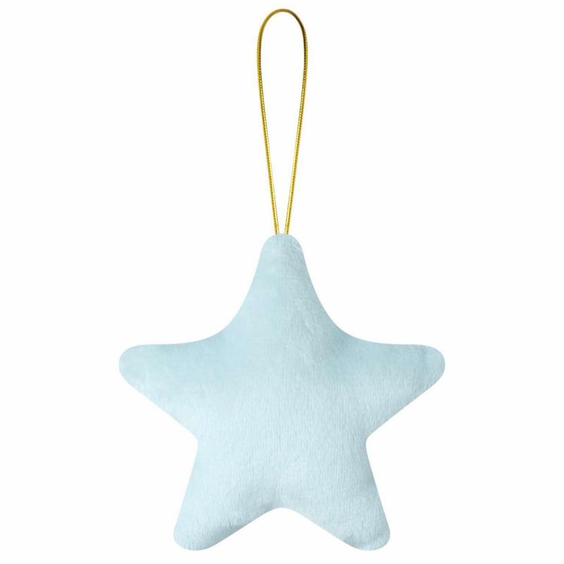 Personalised Christmas Bauble Star Hanging Ornament Soft Plush Feel High Quality Print Perfect for Gifts Suitable for Bags & More