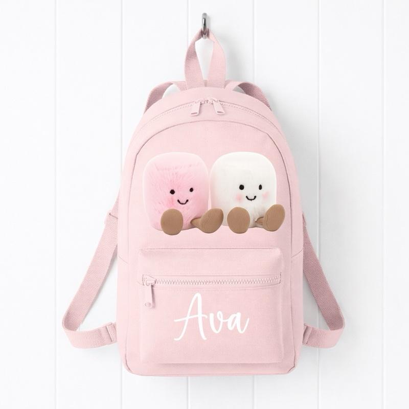 Personalised Marshmallow mini backpack - various colours to choose from - Me And You You And Me Co 