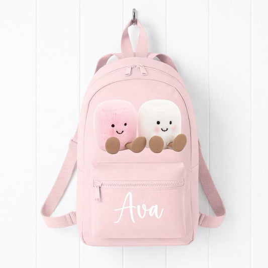 Personalised Marshmallow mini backpack - various colours to choose from - Me And You You And Me Co 