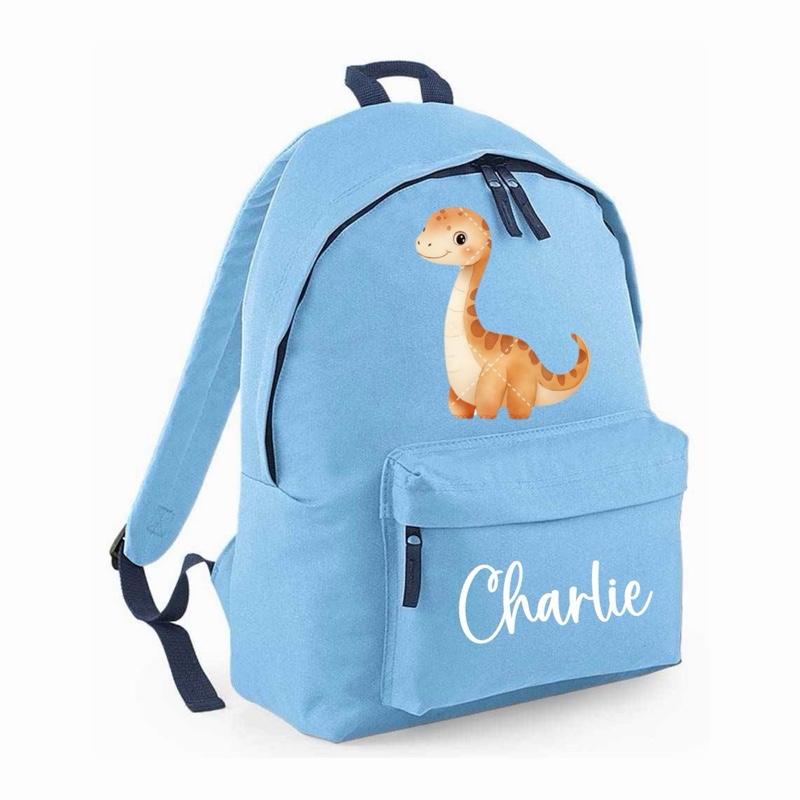 Personalised Dinosaur Maxi Backpack - various colours and dinosaurs to choose from - Me And You You And Me Co 