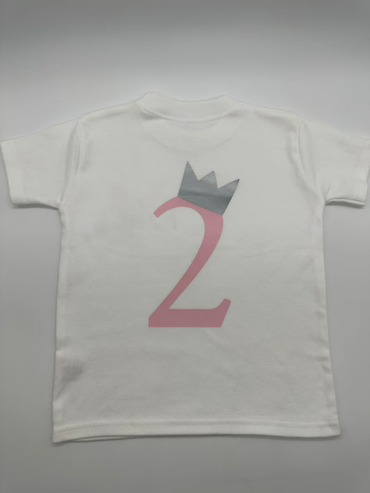 Birthday Crown T-shirt (Number on Back) - Me And You You And Me Co 
