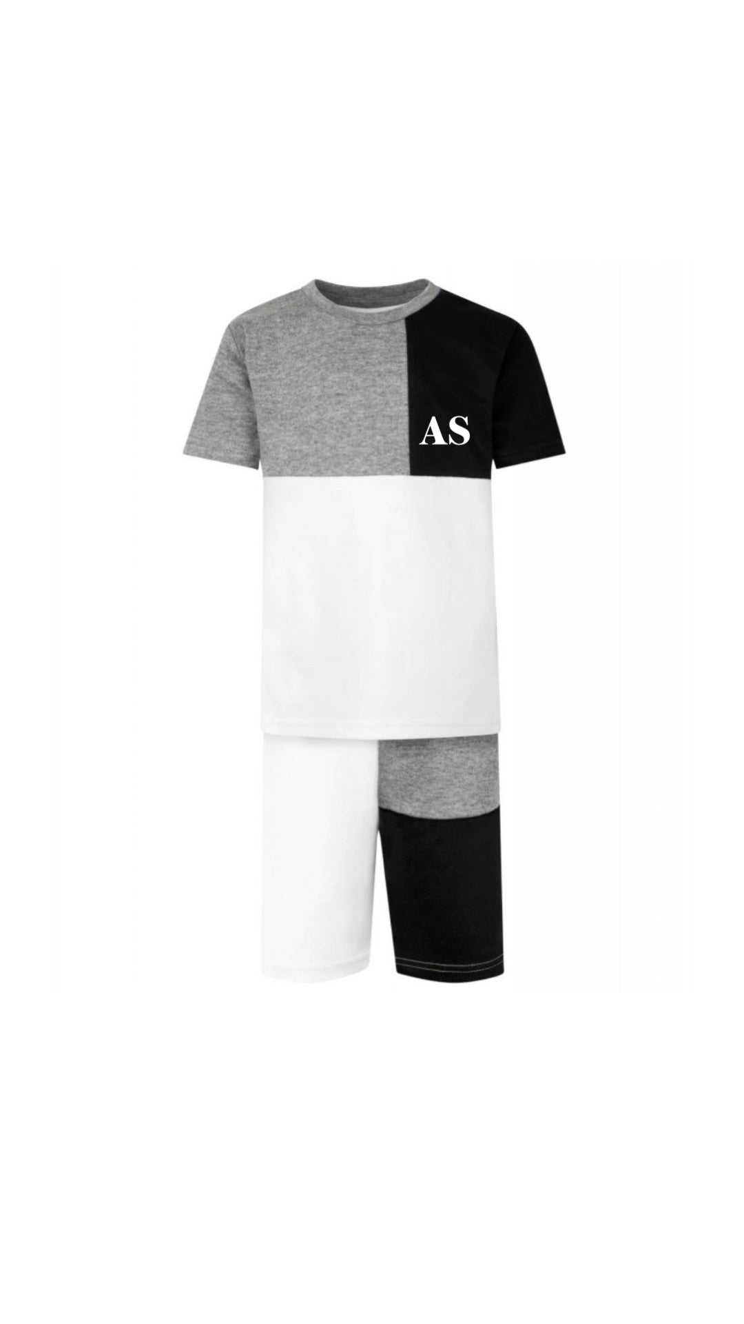 Panel T-Shirt & Shorts Set