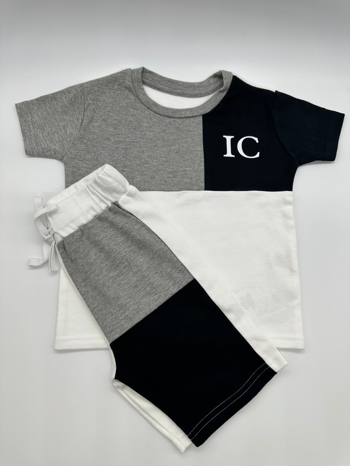 Panel T-Shirt & Shorts Set