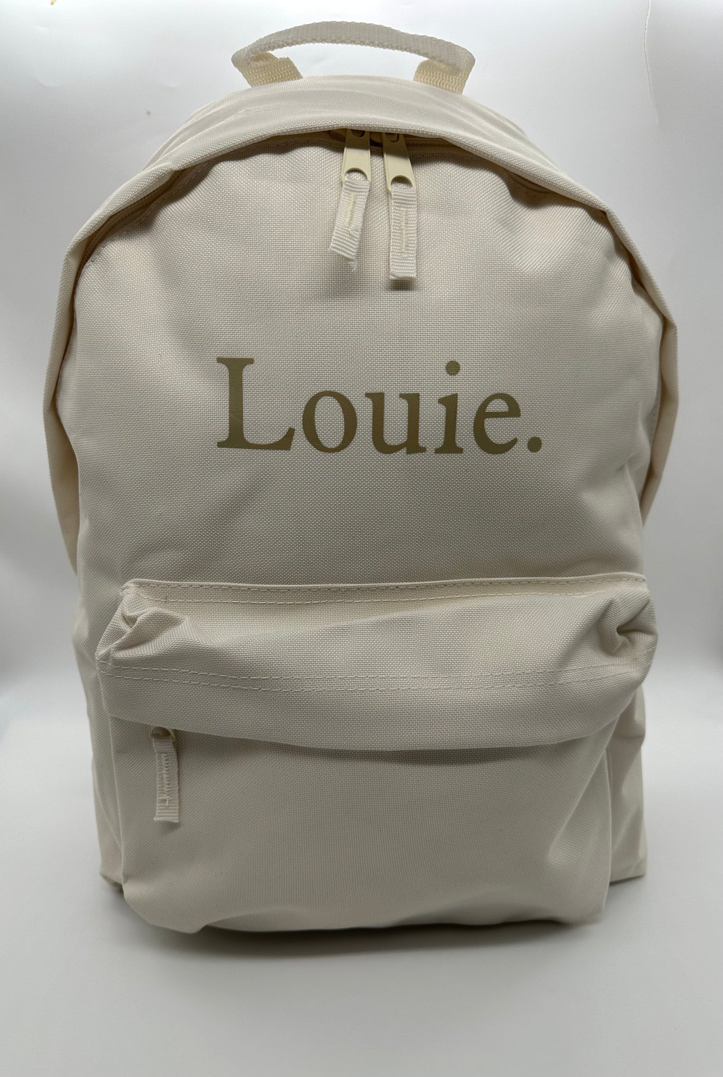 Classic Cream Name backpack - Me And You You And Me Co 