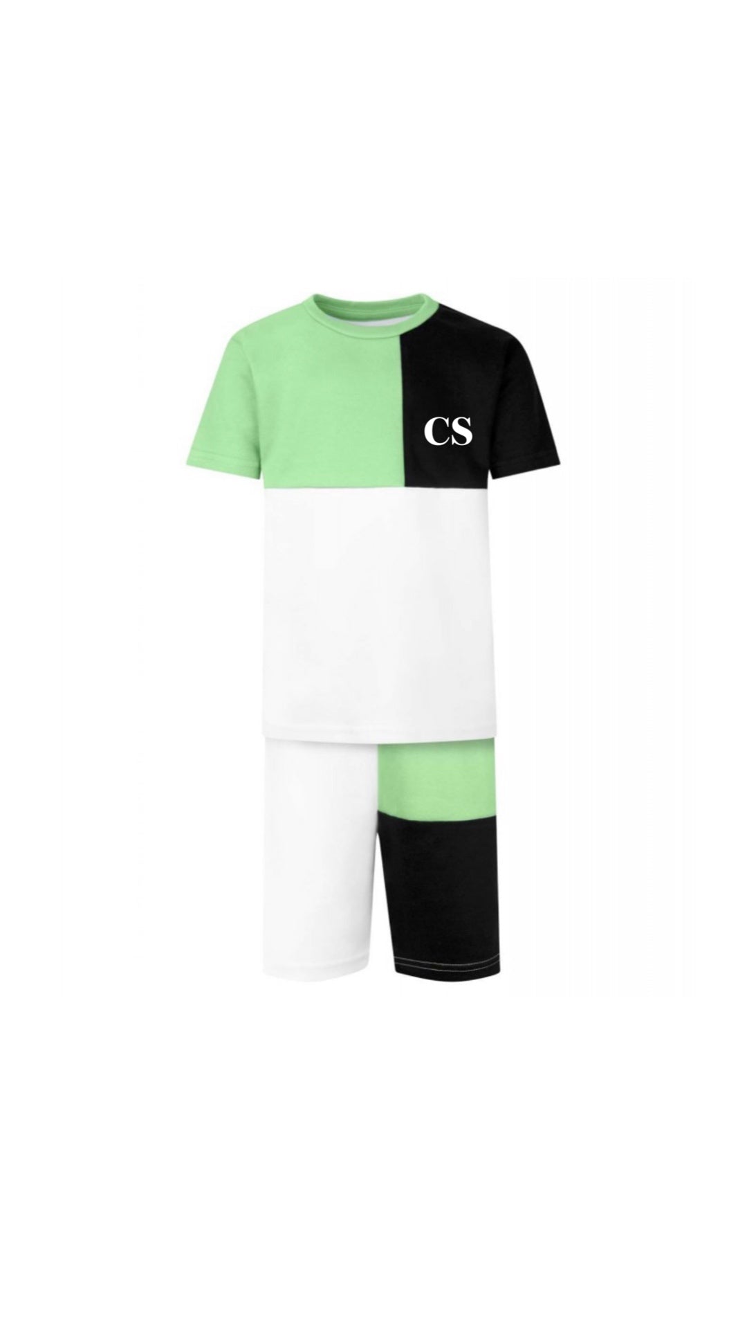 Panel T-Shirt & Shorts Set