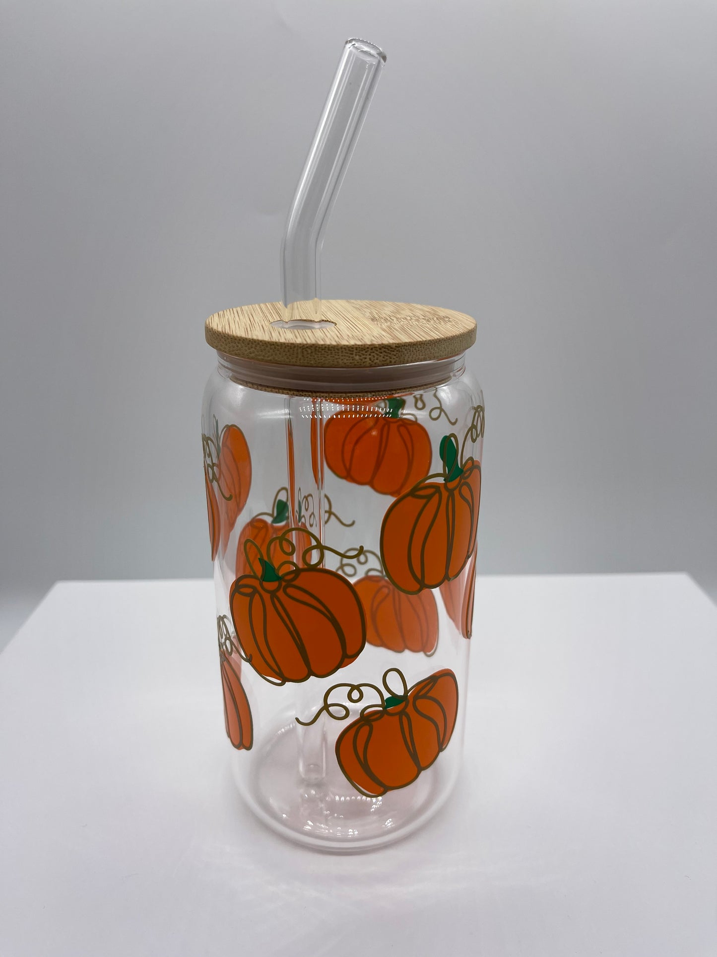 Pumpkin glass can cup - Me And You You And Me Co 