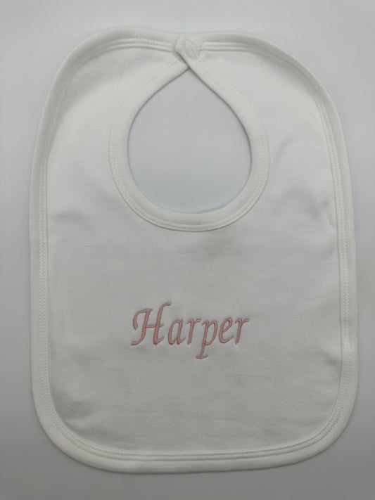 Embroidered Name Bib - Me And You You And Me Co 