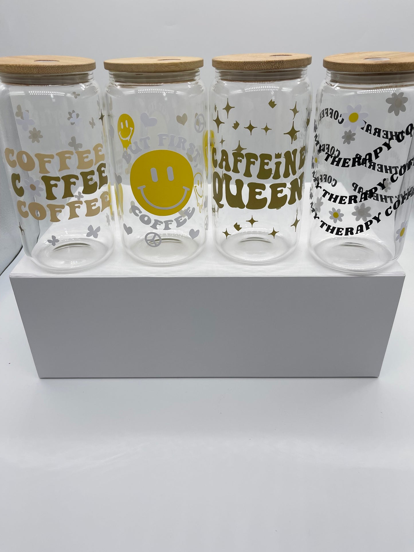 Coffee is my therapy glass can cup - Me And You You And Me Co 